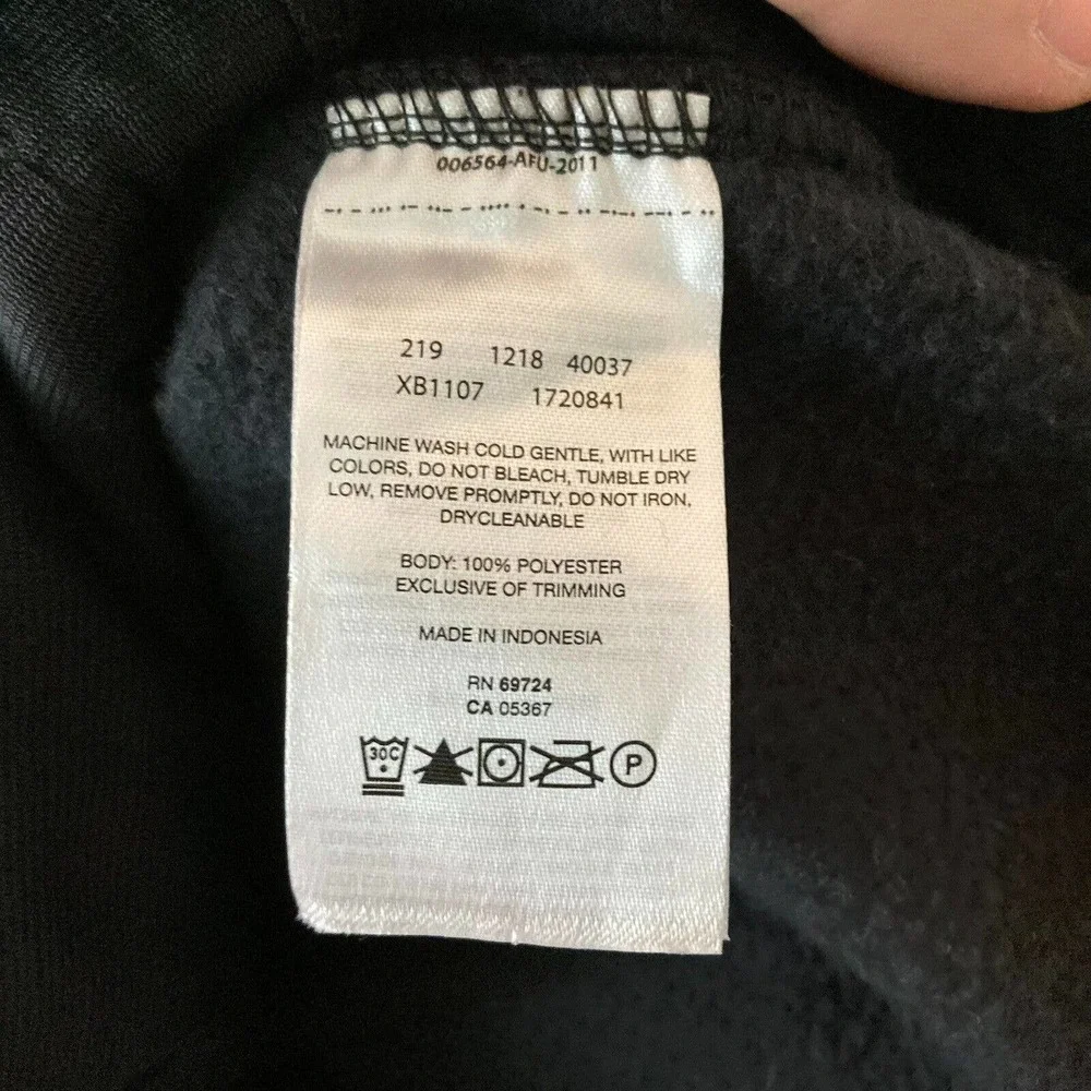 Columbia Jacket Boys Sz L‎ 14 16 Black Fleece Full Zip Collared Logo Pockets